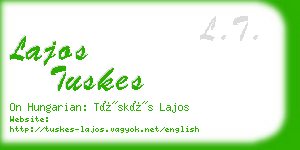 lajos tuskes business card